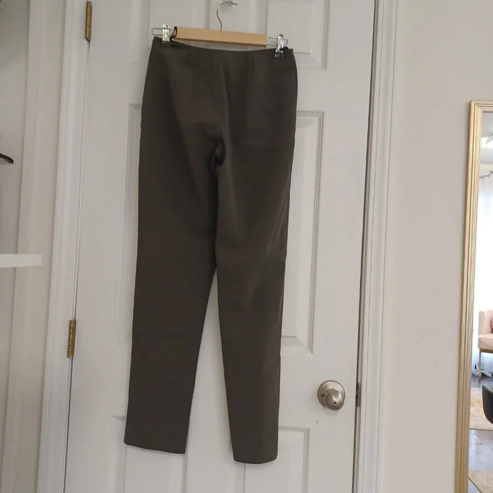 Prada Flat Front Tapered Straight Leg Med Gray Trousers Size IT 40 - Picture 4 of 9